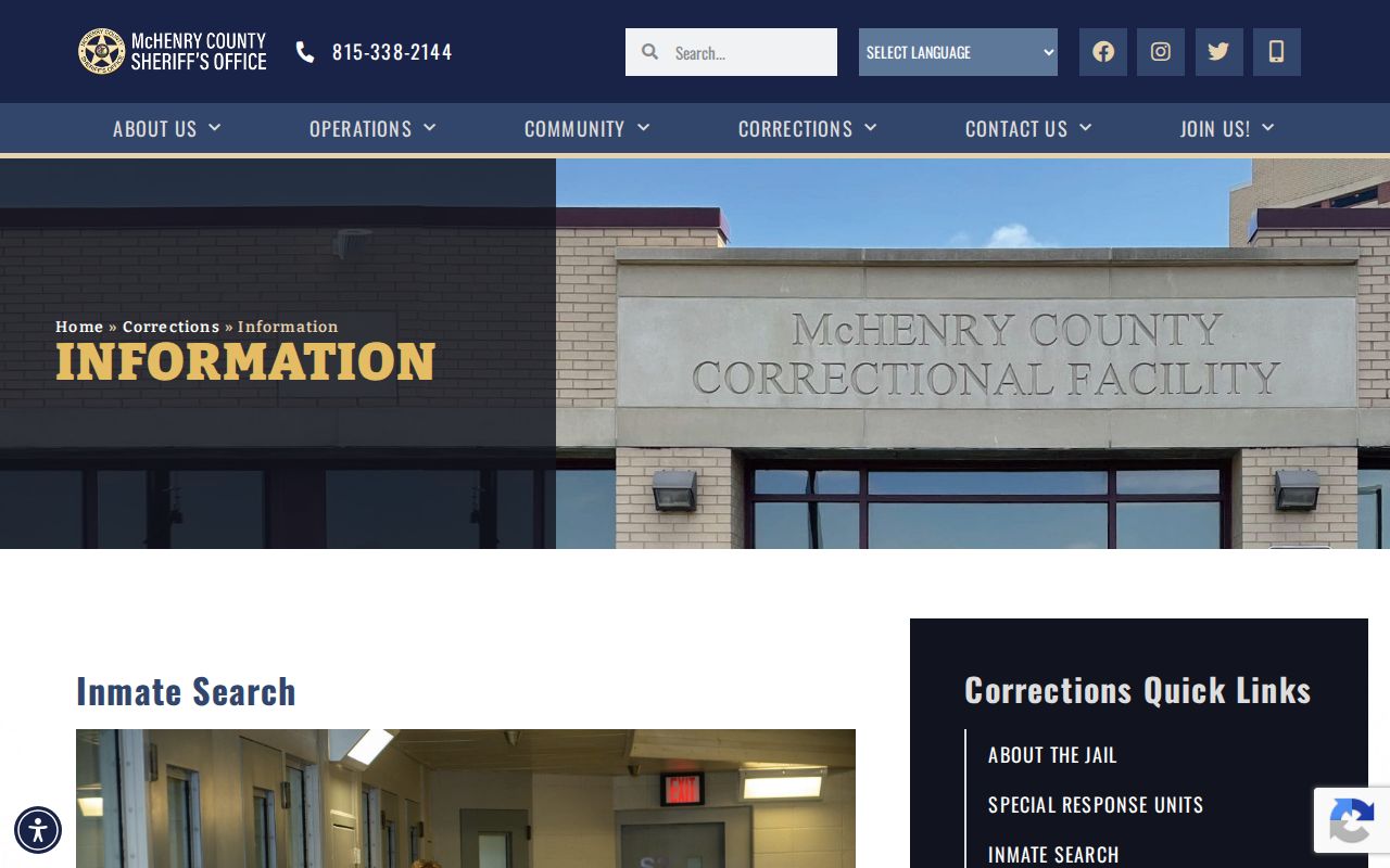McHenry County corrections information with limits for Crystal Lake neighbor research