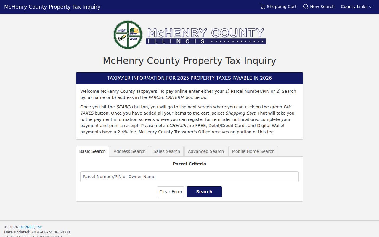 Crystal Lake street directory property tax address search