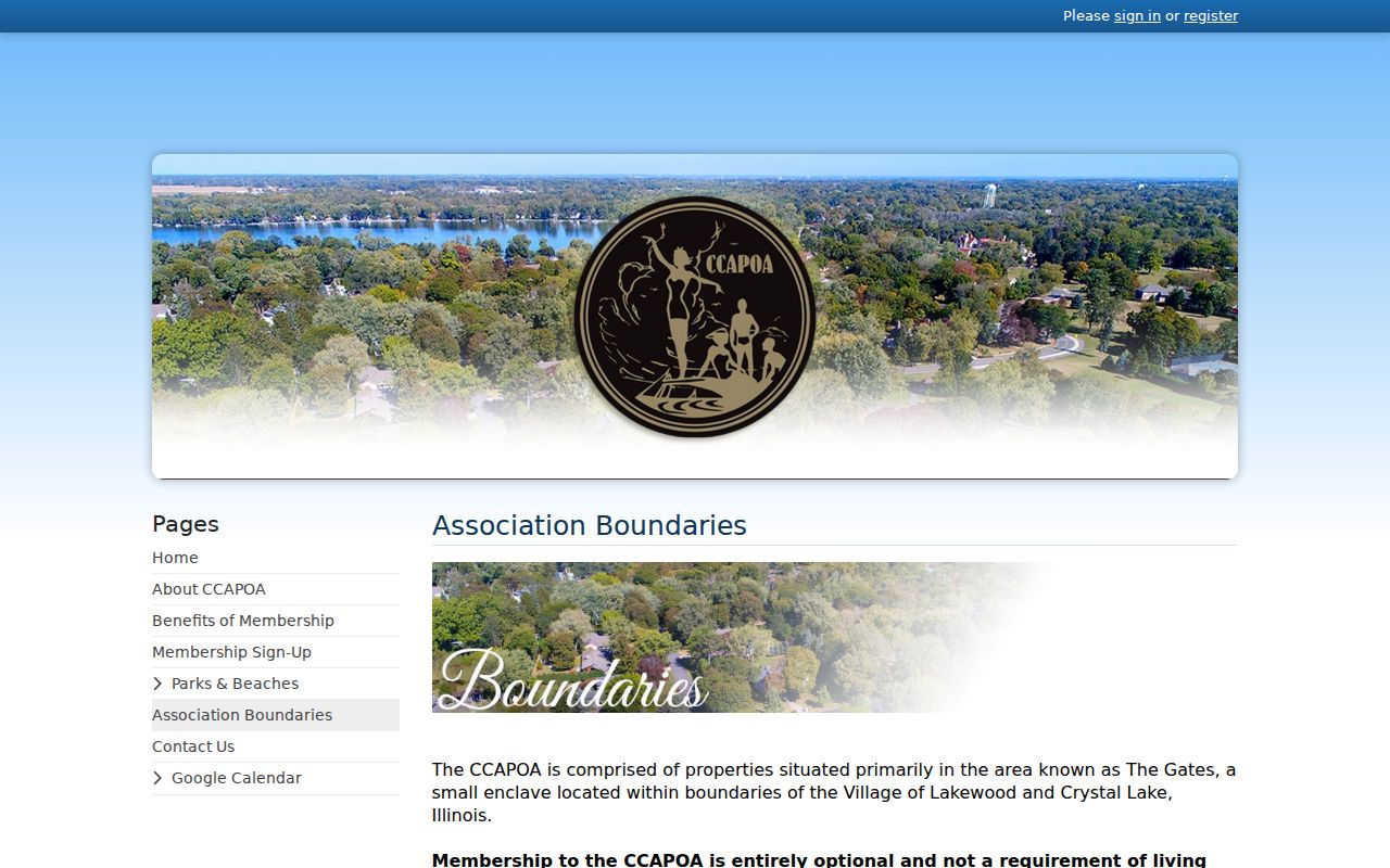 Crystal Lake and Lakewood association boundaries crossing local postal geography